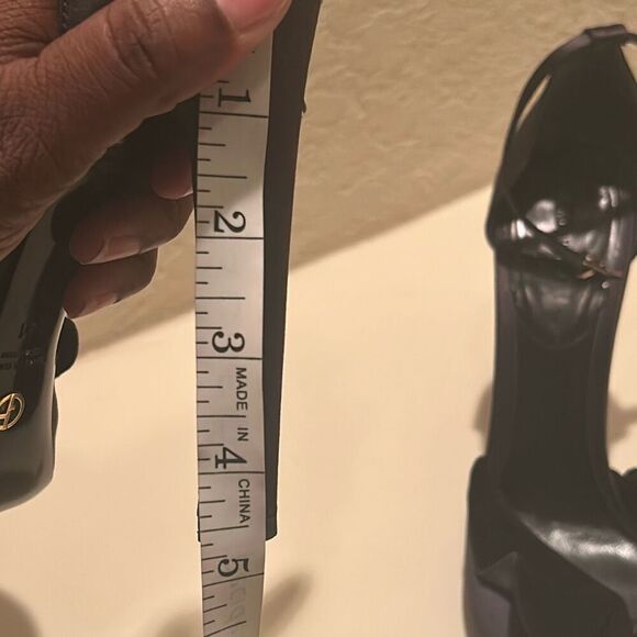 Giorgio Armani Womens Size 41 Open Toe Bow Front Pump Heels Black Velvet & Satin - Picture 11 of 12